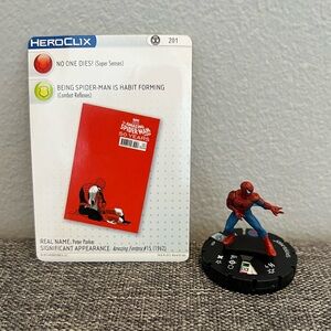HeroClix Spider-Man Figure 201 With Card 2013 Amazing Marvel Wiz Kids Avengers